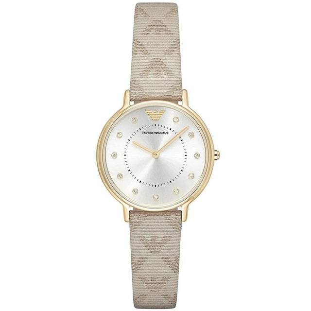 Beautiful ladies Armani watch, mineral crystal glass and water resistant up to 50m, comes with full presentation box