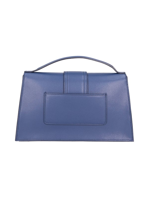 Bolso de mujer en piel granulada a mano con un solo compartimento. Equipado con una correa de hombro extraíble. Producto artesanal italiano en piel genuina. Hecho en Italia.