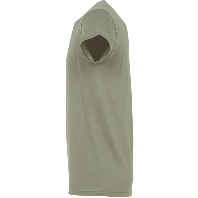 Taped back neck. Rib neckline. Tubular body. Twin needle stitching. Fabric weight: 150 gsm. Material: 100% semi-combed cotton. Chest (to fit): XS(35/36), S(36/38), M(38/40), L(41/42), XL(43/44), XXL(45/47), 3XL(47/49), 4XL(50/52).