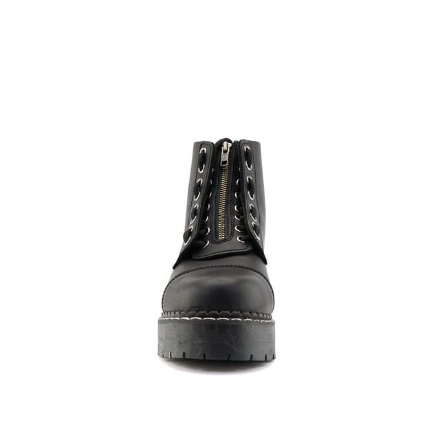 The Cameron from Grinders is a modern twist on the classic derby boot, blending style with exceptional functionality. This updated model features an 8-eyelet lace system combined with a convenient front zip for an easy and secure fit. Designed with Goodyear welted construction, the Cameron ensures durability and resilience. The boot's extra thick soles provide added protection and comfort, while Grinders’ Air Cushioned Soles (ACS) deliver superior support and shock absorption. Crafted from premium leather uppers, the Cameron offers a sleek look and long-lasting wear, making it a versatile and dependable choice for any wardrobe. 8 Eyelet Derby Boots, Goodyear Welted, Extra Thick Soles, Front Zip, Grinders’ Air Cushioned Soles (ACS), Leather Uppers
