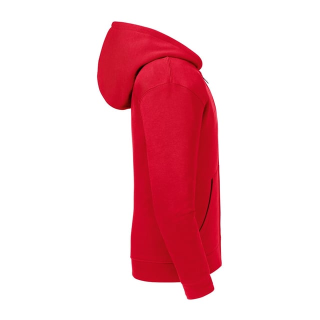 Material: Combed ringspun cotton and polyester. Cotton faced fabric. Brushed back fleece. Drop shoulder style. Double fabric hood with topstitch detail. Taped neck. Full length covered YKK zip. Front pouch pockets. 1x1 ribbed cuffs and hem. Coverseamed around hood, shoulders, armholes, cuffs and hem. Size: 3-4 Years - height 104cm, chest 22-25in, 5-6 Years - height 116cm, chest 25-28in, 7-8 Years - height 128cm, chest 28-30in, 9-10 Years - height 140cm, chest 30-32in, 11-12 Years - height 152cm, chest 32-34in, 13-14 Years - height 164cm, chest 34-36in.