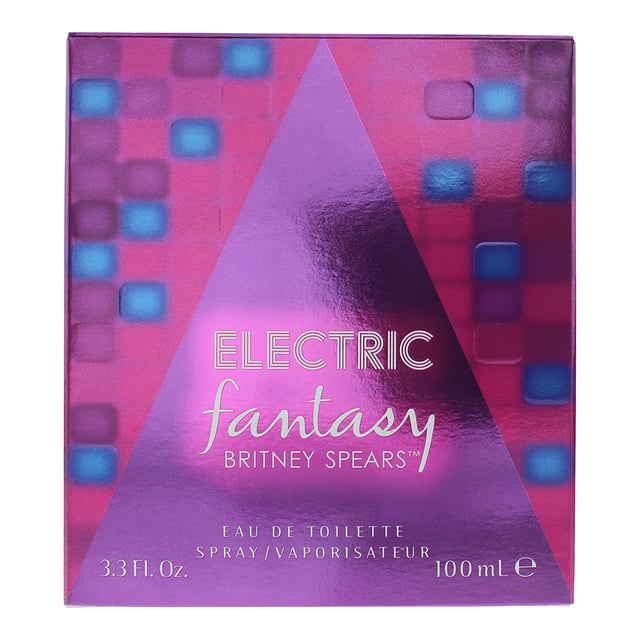 Electric Fantasy, launched in 2021, is an invigorating  fragrance for women by Britney Spears. This is perfect for all the year from spring to autumn and even into winter and can be worn all through the day and night. This fragrance contains Top Notes of Passionfruit and Pink  Pepper with Heliotrope and Jasmin at its heart. The Base notes of this fragrance are Ambroxan and Benzoin.