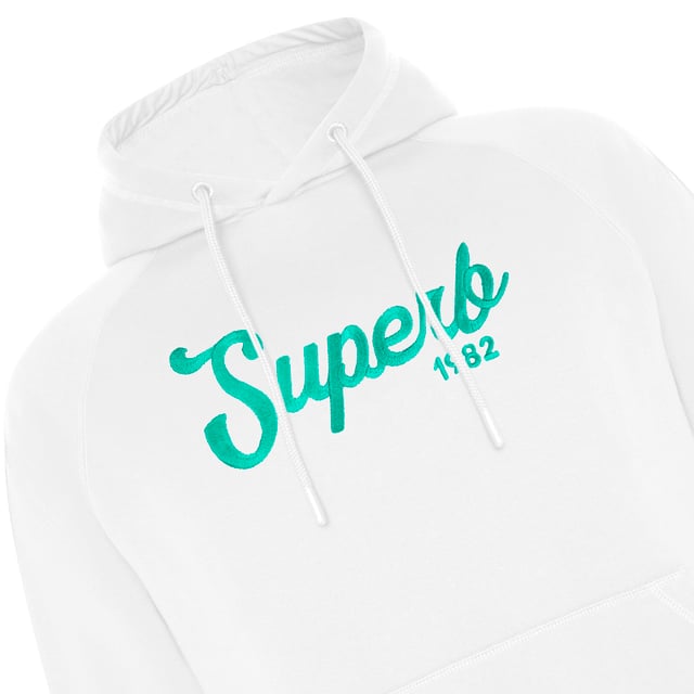 Superb hoodie.
 Round neck, with adjustable hood with drawstrings.
 Brand embroidery on the front.
 Open pockets on the front.
 Ribbed cuffs and waistband.
 Seams seen in tone.
 Composition: 60% Cotton, 40% Polyester
 Care:
"- Wash at max. 40ºC.
 - Do not use bleach.
 - Iron at low temperature.
 - Do not dry clean.
 - Do not use dryer."