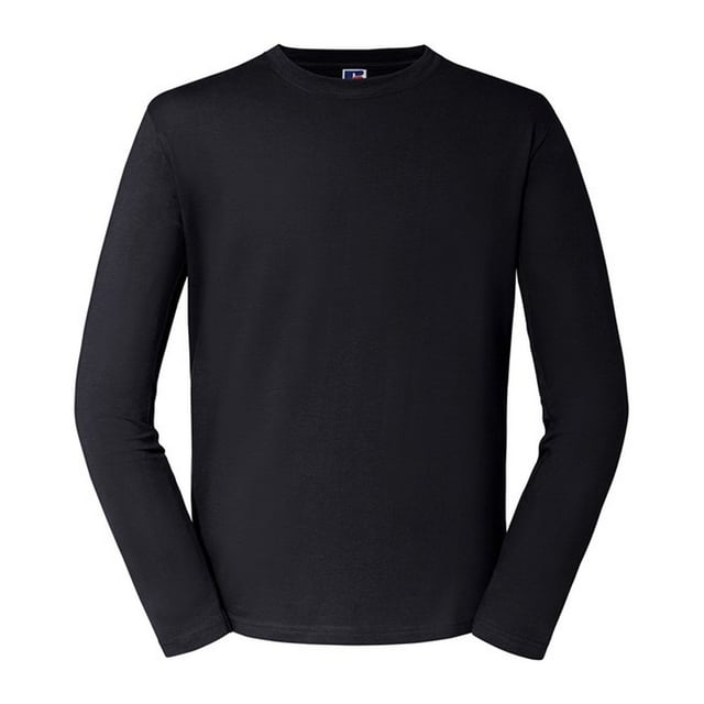 100% Ringspun Cotton. Fabric: Single Jersey. Design: Plain. Fit: Classic. Neckline: Crew Neck, Knitted, Ribbed, Top Stitched. Sleeve-Type: Long-Sleeved. Neck Tape, Taped Shoulders. 180gsm. Sustainability: Amfori, BSCI, Oeko-Tex Standard 100 Certified, WRAP Certified.