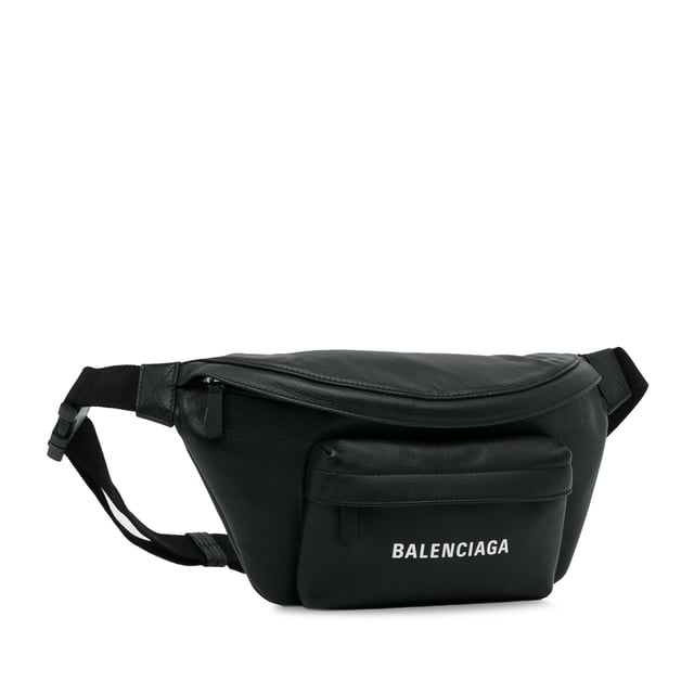 Vintage Balenciaga Leather Everyday Belt Bag Black