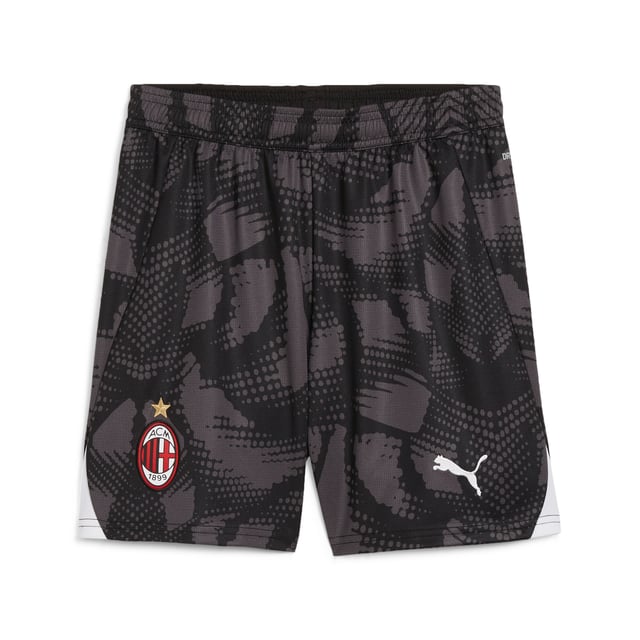 PUMA Boys AC Milan 24/25 Goalkeeper Shorts PRODUCT STORY: Stand between the posts like a Rossoneri legend in these official AC Milan Goalkeeper Shorts. Built for the intensity of match day they feature dryCELL tech to wick sweat and keep you feeling cool, comfortable and focused. FEATURES & BENEFITS: dryCELL: Performance technology designed to wick moisture from the body and keep you free of sweat during exercise; As part of the RE:FIBRE program, this garment is made of at least 95% recycled material from textile waste and other used materials. DETAILS: Regular fit; 170 gsm, Jacquard; Medium rise; Official team branding; PUMA branding details; PUMA Youth: Recommended for older kids between 8 and 16 years. Our model is 150 cm tall and is wearing size 152 RUS.