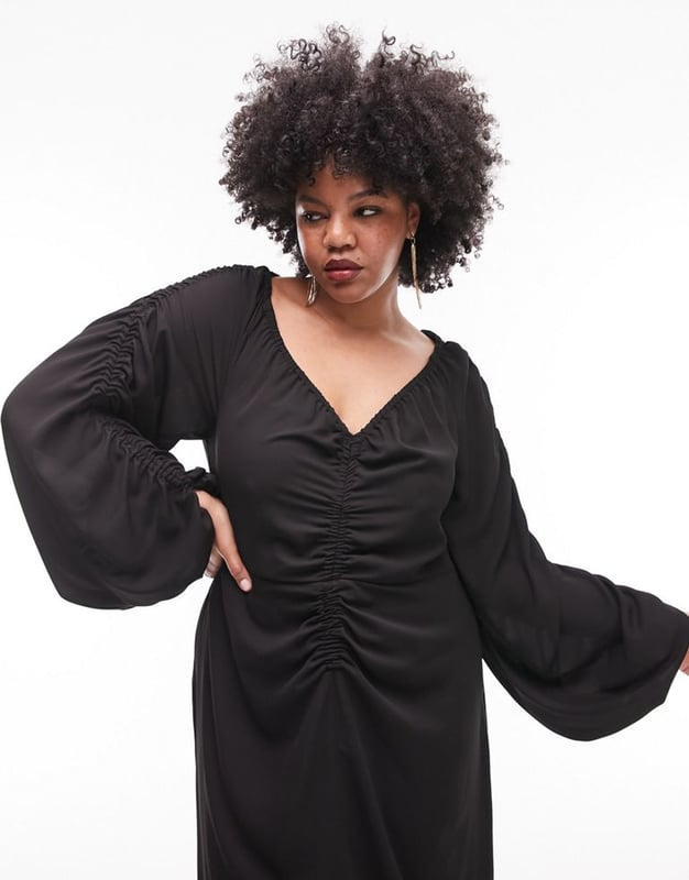 Topshop ruched dress best sale