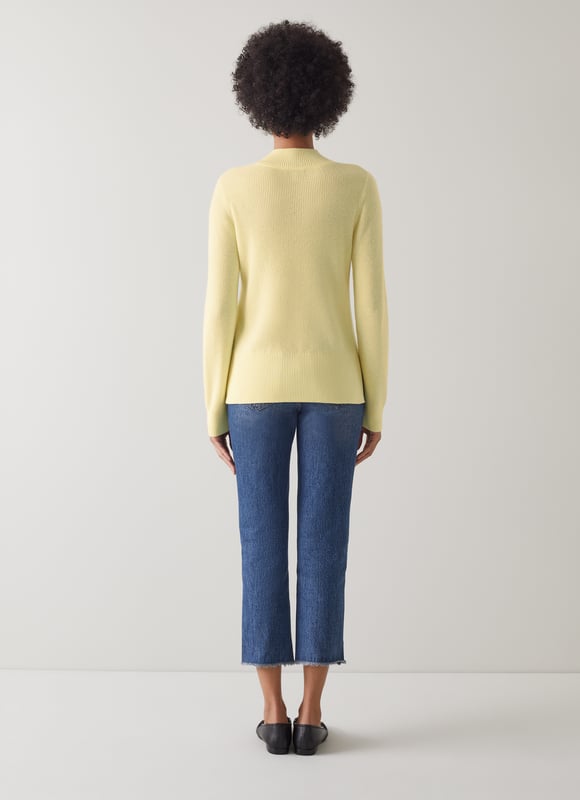 LK Bennett Lola Knitted Tops Soft Lemon