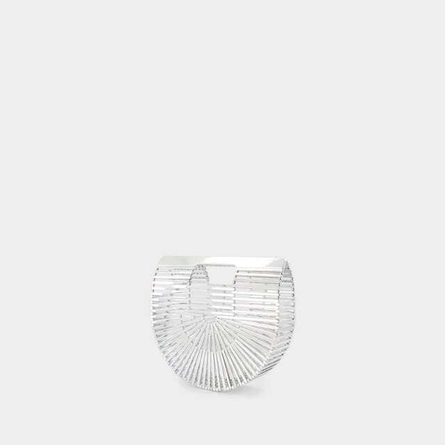 Double wear - acrylic. Material: acrylic. Colours: SILVER - SHINY SILVER. Acrylic- acetate. Width: 6.5. Height: 21.7. Length: 23.