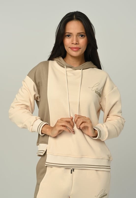 Tom Barron Damen Bedruckter gerippter Trainingsanzug-Set Lady Boss