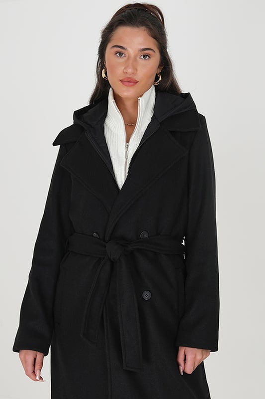 Brave soul black coat clearance