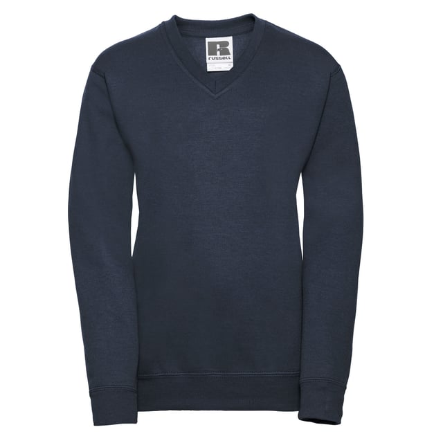Material: 50% Cotton, 50% Polyester. Design: Logo, Plain. 295gsm. Hem: Lycra Ribbed. Drop Shoulder, Side Seams. Sleeve-Type: Long-Sleeved, Set-in. Neckline: Lycra Ribbed, V Neck. Cuff: Lycra Ribbed. Fastening: Pull Over. Sustainability: Amfori, Better Cotton Initiative, BSCI, Oeko-Tex Standard 100 Certified.