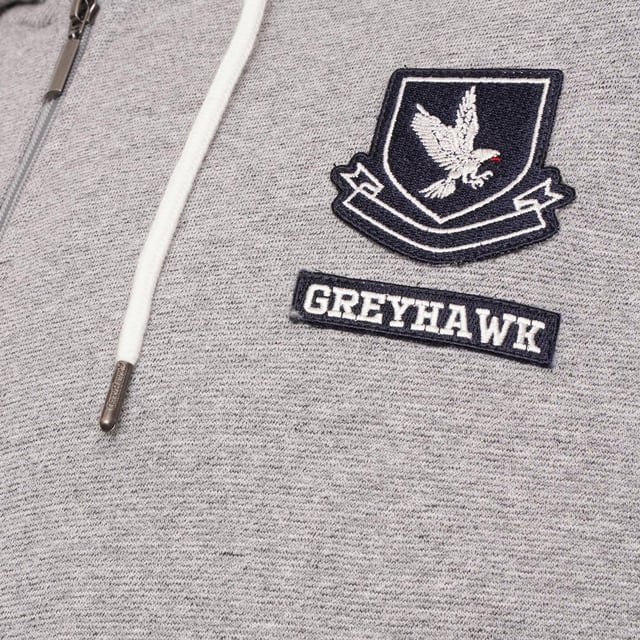 ExtraTall Grey Hawk Light Grey Casual Hoodie