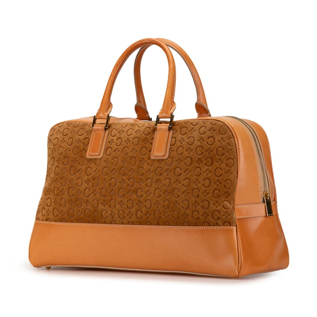 Vintage Celine Suede C Macadam Handbag Brown