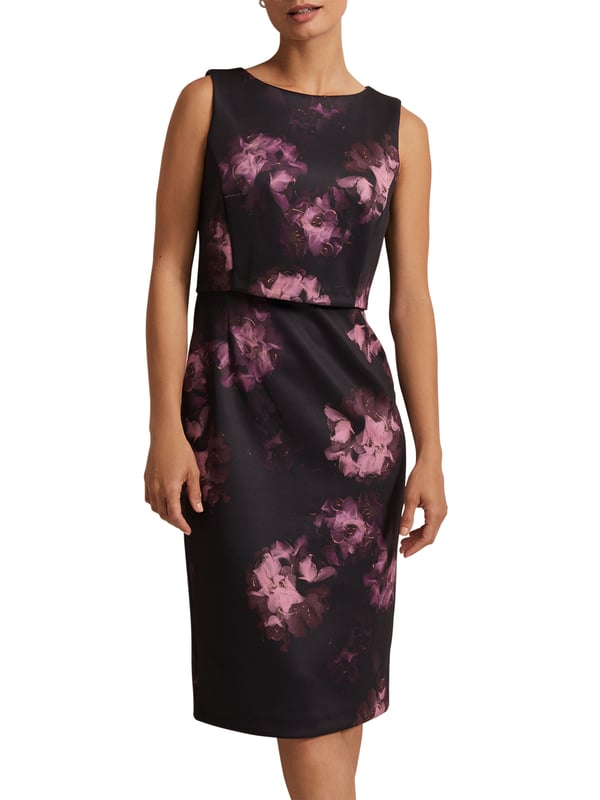 Embrace elegance with the Arianne Scuba Dress. Perfect for evenings, its fitted design flatters with a beautiful floral pattern.