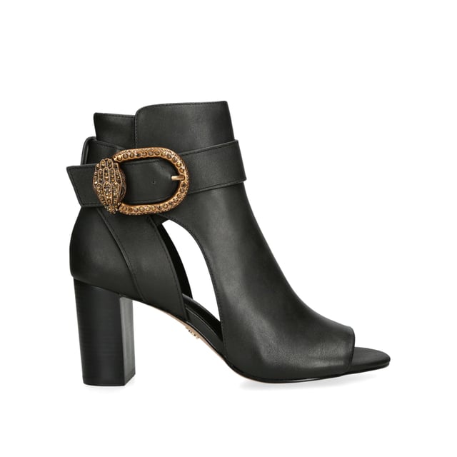 Leather peep deals toe booties