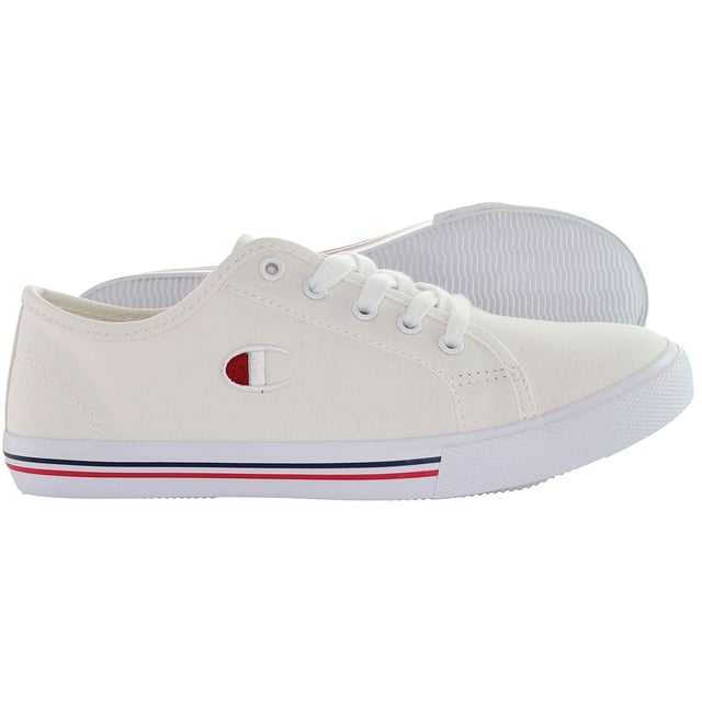 Champion Huntington Canvas Low JR Weiße Schnürschuhe für Junioren, 30191066 1FG
