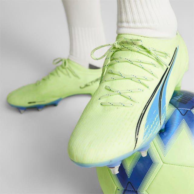 Puma Ultra Ultimate MXSG Mens Green Football Stiefel