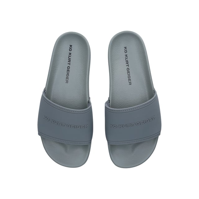 KG Kurt Geiger Ibiza Sandals Ibiza from KG Kurt Geiger is a flat slider sandal in grey.
