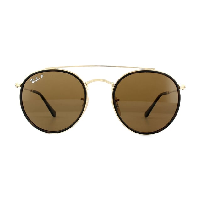 Round double bridge ray best sale ban polarized