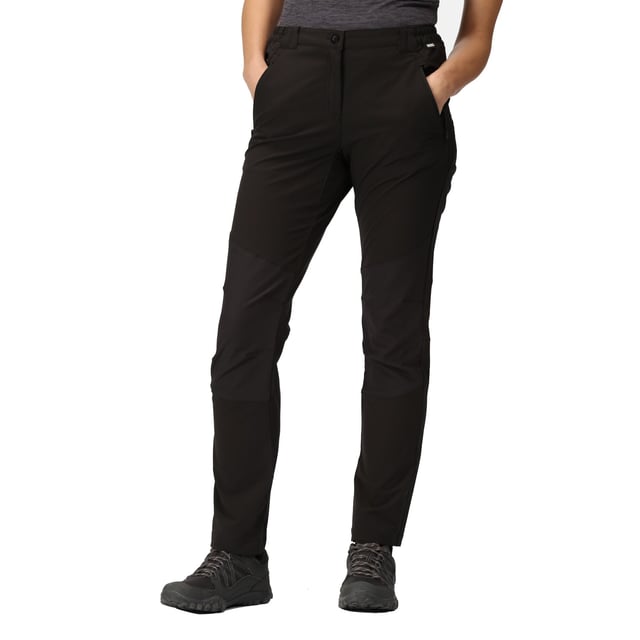 Material: Elastane, Polyester. Fabric: Stretch. Design: Plain. Fastening: Button, Zip Fly. Fabric Technology: Isoflex, Quick Dry, Water Repellent, Wind Resistant. Belt Loops, Textured, Woven Label. Pockets: 2 Side Pockets, Zip, Side Leg Pocket. Waistline: Part Elasticated.