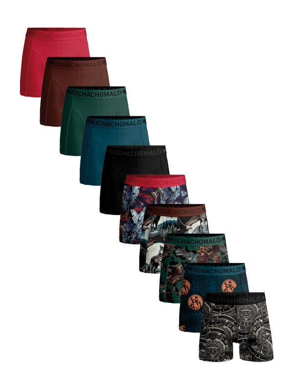 Die Boxershorts/Unterhosen von Muchachomalo sitzen wie angegossen und sind aus hochwertiger Baumwolle gefertigt. Ein weicher, elastischer Bund mit Logo aus Mikrofaserstoff sorgt für zusätzlichen Komfort.  Spezifikationen • Normale Passform • Flache Nähte für zusätzlichen Komfort • Weicher Bund mit Muchachomalo-Logo  Wartung • Bei 30 Grad waschen • Nicht im Trockner trocknen • Bei mittlerer Hitze bügeln (2 Punkte)  Warum Muchachomalo? Muchachomalo arbeitet nur mit Fabriken zusammen, die BSCI- und OEKO-TEX-zertifiziert sind. Ziel dieser Fabriken ist es, die Arbeitsbedingungen kontinuierlich zu verbessern. Sie kämpfen für das Recht, eine Gewerkschaft zu gründen, für sichere Arbeitsbedingungen und sind gegen Zwangs- und Kinderarbeit. Sie ermöglichen es Verbrauchern und Unternehmen außerdem, verantwortungsvolle Entscheidungen zu treffen, die unseren Planeten für zukünftige Generationen schützen.