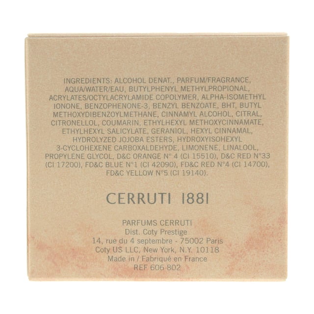 Nino Cerruti design house launched Cerruti 1881  in 1995 as a young classic fragrance. Cerruti notes consist of freesia jasmine mimosa iris violet lilyofthevalley bergamot rose coriander tuberose Brazilian rosewood orange blossom chamomile geranium galbanum narcissus sandalwood amber musk vanilla and cedar to create this elegant aroma.