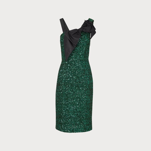 Lk bennett shop green sequin dress