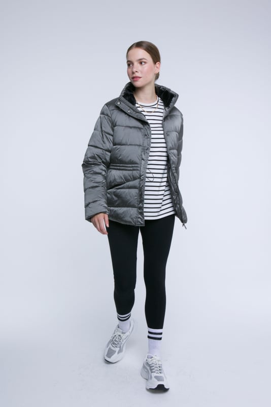 Elle Puffa Jacket in Grey