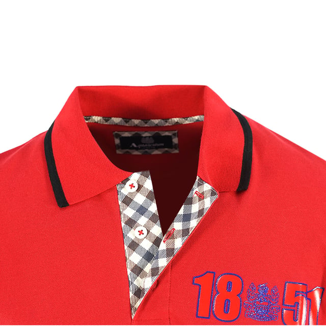 Aquascutum Aldis Tipped Red Polo Shirt main image 0