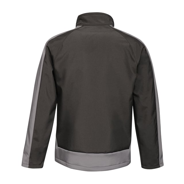 Regatta Mens Contrast 3 Layer Softshell Full Zip Jacket (Signal Black ...
