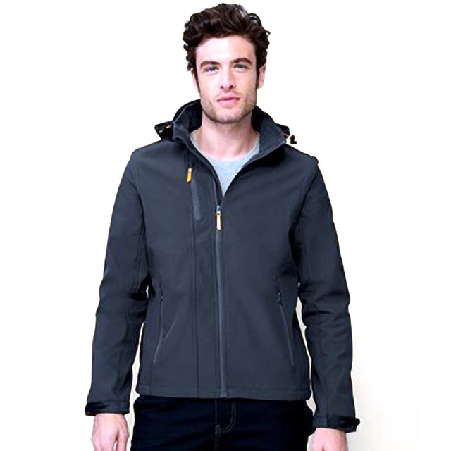 Herren-Jacke. Wasserdicht 8000mm und atmungsaktiv 1000g TPU-Membran. Winddicht. Innenschicht aus Mikrofleece. Abnehmbare, verstellbare Kapuze mit Schirm. Durchgehender Reißverschluss mit innerer Sturmklappe. Abnehmbare Ärmel. Eine Brusttasche mit Reißverschluss und zwei Fronttaschen mit Reißverschluss in Kontrastfarbe. Verstellbare Manschetten. Saum mit Kordelzug. Material: 95% Polyester, 5% Elastan Außen. Herren-Brustumfang (in Zoll): S(36/38), M(38/40), L(41/42), XL(43/44), XXL(45/47).