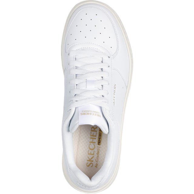 Grand 92 - Be Lifted Schuhe Aktualisiere deinen Look mit dem Skechers Grand 92 - Be Lifted, einem Klassiker im Kleiderschrank. Er hat eine cleane Court-Silhouette, ein geschnürtes Obermaterial aus Duraleather, eine gepolsterte Skechers Air-Cooled Memory Foam-Einlegesohle und eine gewagte Plateau-Zwischensohle.