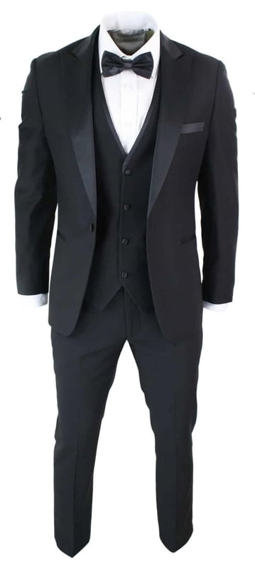 Join the ranks of the well dressed with a little help from Paul Andrew's Regent Suit. A stunning black Tuxedo. while full lining ensures an easy glide over shirts or knitwear.Offset the suit with a crisp white shirt and complete the look with one of Paul Andrew's Black Bow Ties.