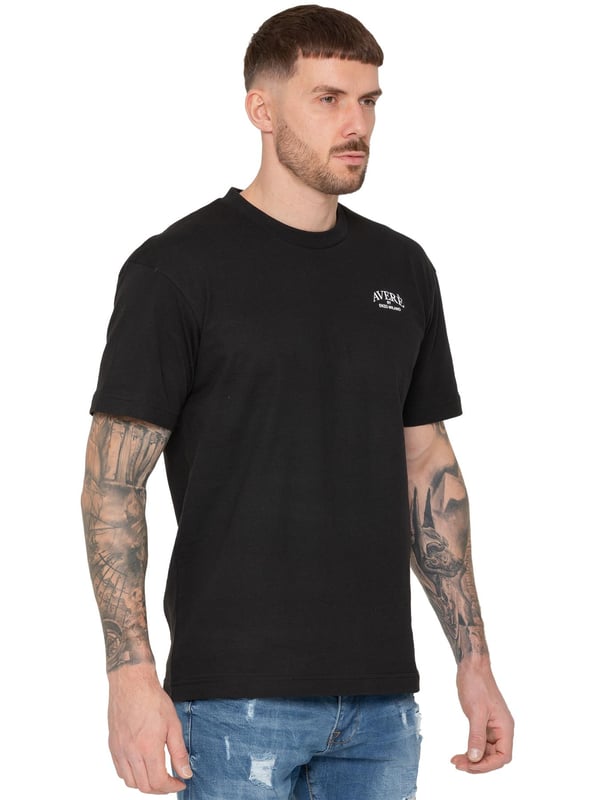 Introducing the Averè by Enzo Milano Oversized T-shirt. Crafted for both style and comfort, this T-shirt features a relaxed fit, ideal for everyday wear. The front displays a subtle Averè logo on the chest, while the back boasts a bold, large-scale Averè branding with "Enzo Milano" text, giving it a contemporary and trendy vibe. Made from soft, breathable fabric, this loose fit, crew neck t-shirt is perfect for pairing with jeans or shorts, offering an effortlessly casual yet stylish look. Ideal for those seeking comfort with a fashionable edge