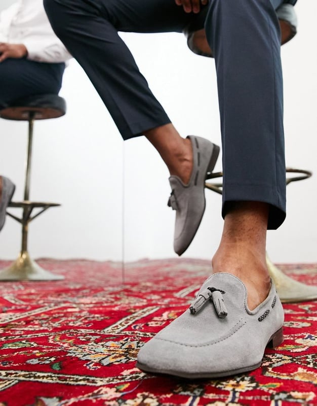Light grey discount suede loafers mens