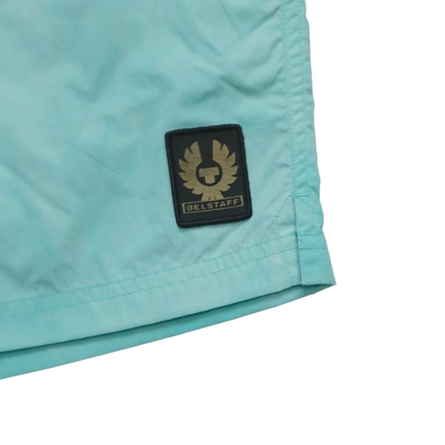 Belstaff Blue Shorts, Elasticated Waistband, Drawstrings, 100% Polyester, Made In China, Belstaff Logo, Blue Shorts