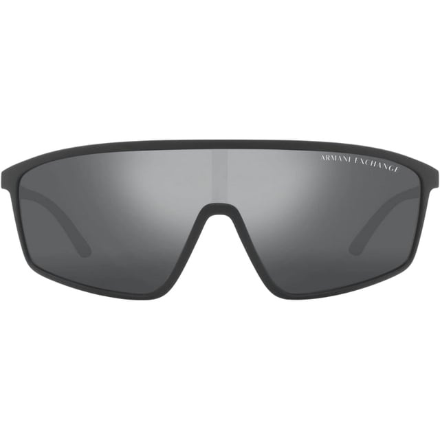 Armani Exchange Black Sunglasses, Lens Width = 143mm, Nose Bridge Width = 0mm, Arm Length = 125mm, Sunglasses, Sunglasses Case, Cleaning Cloth and Care Instructions all Included, 100% Protection Against UVA &amp; UVB Sunlight and Conform to British Standard EN 1836:2005, Black Sunglasses