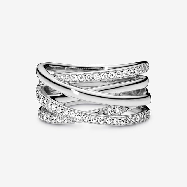Pandora sparkling curve ring store