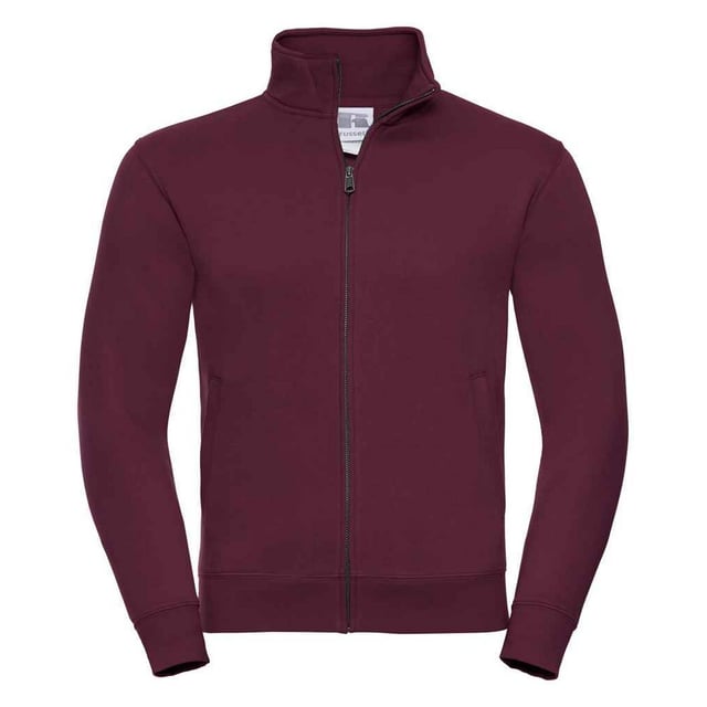 Material: 80% Combed Ringspun Cotton, 20% Polyester. Fabric: Brushed Fleece. Design: Plain. 280gsm. Neckline: Cadet Collar, Herringbone Tape, Standing Collar. Drop Shoulder, Forward Shoulder Seams. Cuff: Fitted, Ribbed. Sleeve-Type: Long-Sleeved. Pockets: 2 Front Pockets. Fastening: Full Zip, Metal Zip, YKK Zip. Hem: Fitted, Ribbed. Sustainability: Amfori, Better Cotton Initiative, BSCI, Fair Labor Association, Oeko-Tex Standard 100 Certified.