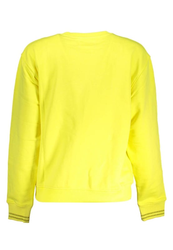 Yellow cotton sweater
  Long-sleeved
  Round neck
  Application logo
  Designed for women
  Made from Quality cotton
  Versatile and effortlessly chic
Material: 84% Cotton 14% Polyester 2% Elastane