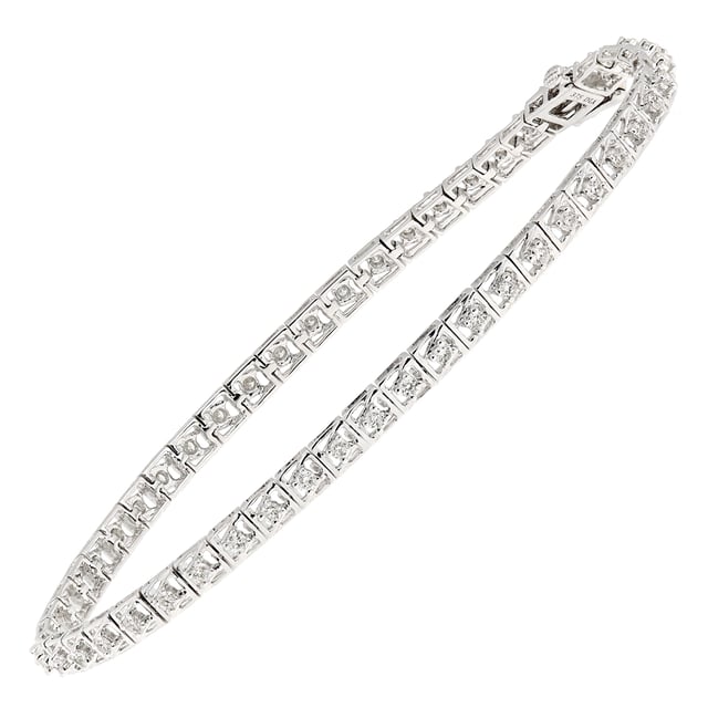 9K (375) witgoud: 1,06 gram; # Diamant: 1ct