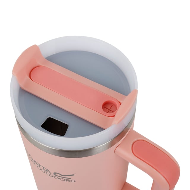 Material: Stainless Steel. Durable. Carry Handle, Double-Walled, Flip Up Straw, Hot Up To 6 Hours, Insulated, Keeps Drinks Cold For 12 Hours, Non-Slip Base, Rubber Base, Screw Top Lid, Spill-Proof Lid. Design: Logo. Capacity: 1.2L.