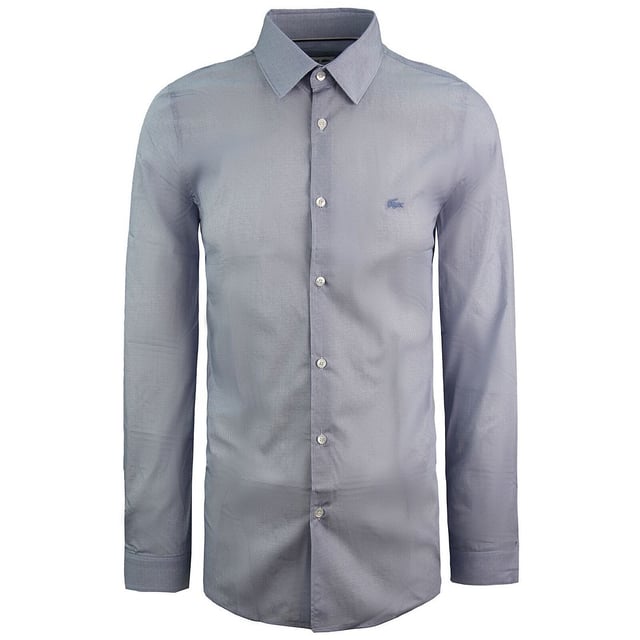 Lacoste Slim Fit Long Collared Blue Mens Camisa tejida CH0433 166