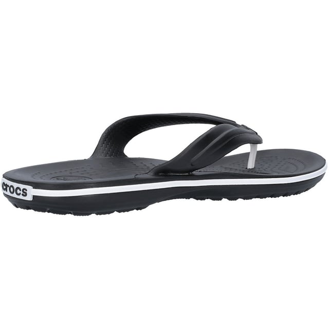 Sporty and lightweight, the Crocs Crocband Flip is a colourful flip that pairs perfectly with shorts, slacks or swimwear. Constructed of easy to clean Croslite material construction, it's ready for beach, garden... or anywhere!
- Its not always bad when the Band changes
- Introducing the newest member to our Crocband collection, the Crocs Crocband Flip
- With all the style of the original version retro sneaker stripe, but all the comfortable cool of a flips this sandal will quickly become a summer staple
- If you are looking for style and comfort, the Crocband Flip is the perfect new member of your group
- Croslite material midsole provides lightweight comfort
- TPU upper strap
- Circulation nubs on footbed stimulate blood flow
- Sporty midsole band inspired by the classic vulcanized style