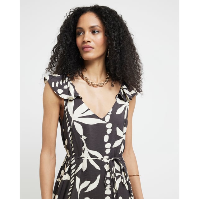 River island frill detail midi dress new arrivals