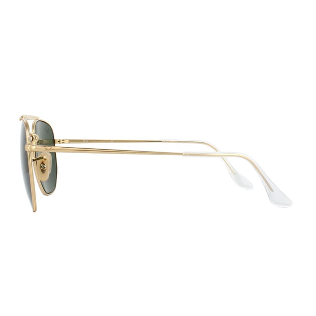 Las gafas de sol Ray-Ban Marshal 3648 1 Gold Green G-15 son una versión única del estilo Aviator con monturas hexagonales redondeadas que aportan nuevos ángulos y un look de moda contemporáneo. El doble puente añade más encanto y estilo y las patillas planas rematan la montura a la perfección.