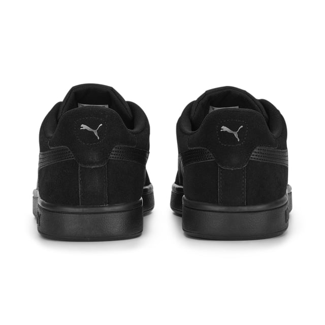 PRODUCT STORY: The tennis-inspired Smash is back and better than ever, featuring its classic silhouette, with long, clean lines, and an updated padded collar and sockliner. FEATURES & BENEFITS: LWG: The leather sourced in this product comes from environmentally responsible leather manufacturing and is audited and certified via the Leather Working Group protocol; SOFTFOAM+: Step-in comfort sockliner designed to provide soft cushioning thanks to its extra thick heel.DETAILS: Suede upper; Updated eyestay design; Stitched-through and padded collar; Lace closure for a snug fit; PUMA No. 1 Logo on tongue; PUMA No. 2 Logo on quarter; PUMA Formstrip on medial and lateral sides; PUMA Cat Logo on heel; Lining: Textile; Outsole: Rubber; Upper: Leather; Sockliner: Textile.