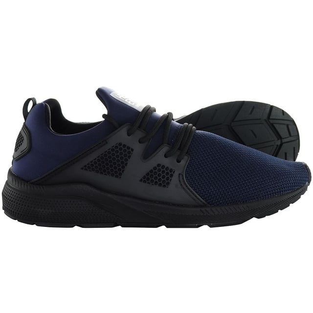The Henleys Salendine Men's Running Trainers are meticulously crafted to enhance your running experience with a perfect blend of comfort, style, and performance. Here's what sets them apart:

 Streamlined Design:  The Salendine trainers boast a sleek and modern design, ensuring you look sharp both on and off the track.

 Breathable Mesh Upper:  Engineered with a breathable mesh upper, these trainers facilitate airflow to keep your feet cool and comfortable during even the most intense runs.

 Lightweight Construction:  Constructed with lightweight materials, the Salendine trainers provide a feather-light feel, enabling effortless movement and agility with every step.

 Responsive Cushioning:  Featuring responsive cushioning in the midsole, these trainers offer excellent shock absorption and energy return, reducing fatigue and enhancing your overall performance.

 Durable Rubber Outsole:  The durable rubber outsole of the Salendine trainers delivers exceptional traction and grip on various surfaces, ensuring stability and confidence in every stride.