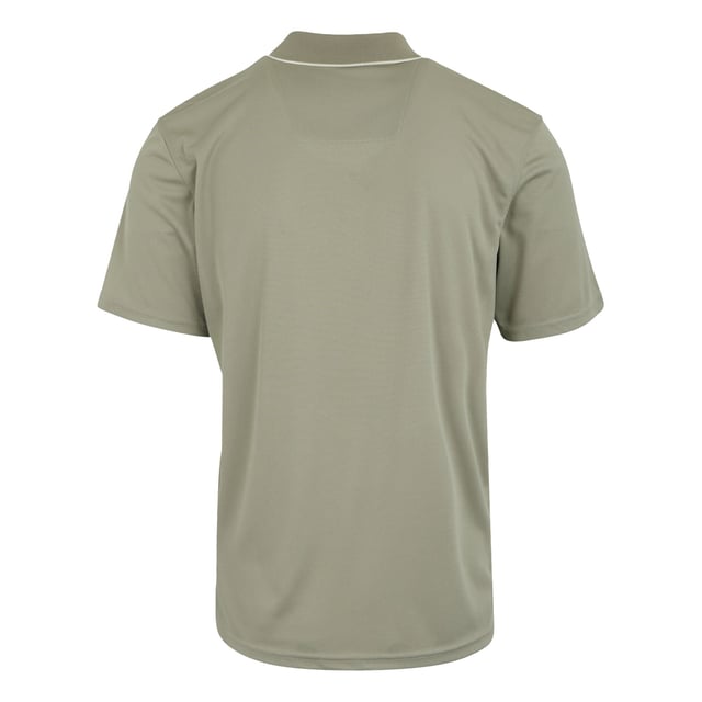 100% Polyester. Fabric: Piqué. Design: Plain. Fastening: Button. Top Style: Button Up. Neckline: Button-Down, Collared. Sleeve-Type: Short-Sleeved. Fabric Technology: Breathable, Lightweight, Moisture Wicking. 3 Button Placket, Logo, Quick Dry, Ribbed Cuff, Soft Touch, Stretch. Length: R. Fit: R. S: 38 in. M: 40 in. L: 42 in. XL: 44 in. XXL: 48 in. 3XL: 51 in. 4XL: 54 in. 5XL: 57 in.